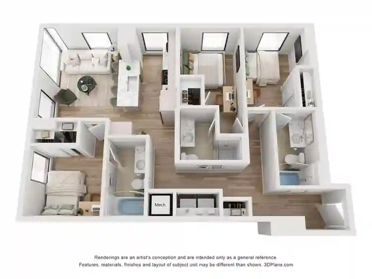 Re-letting 3 bedroom apartment.