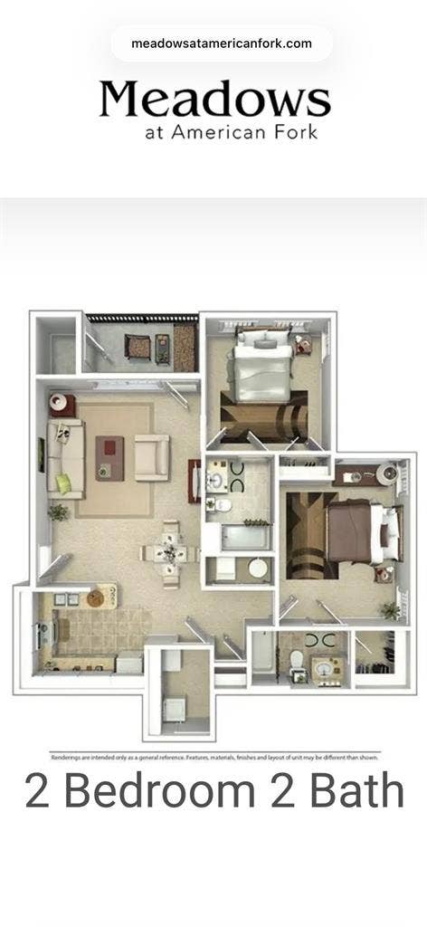 2 bed 2 bath apt in American Fork!