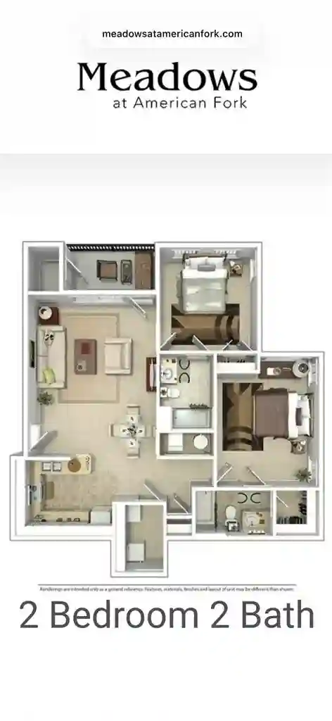 2 bed 2 bath apt in American Fork!