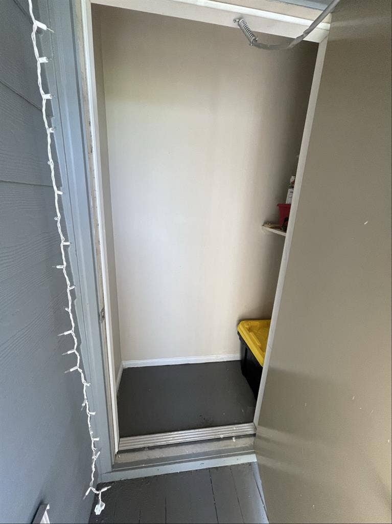 A bedroom + shared space/bathroom
