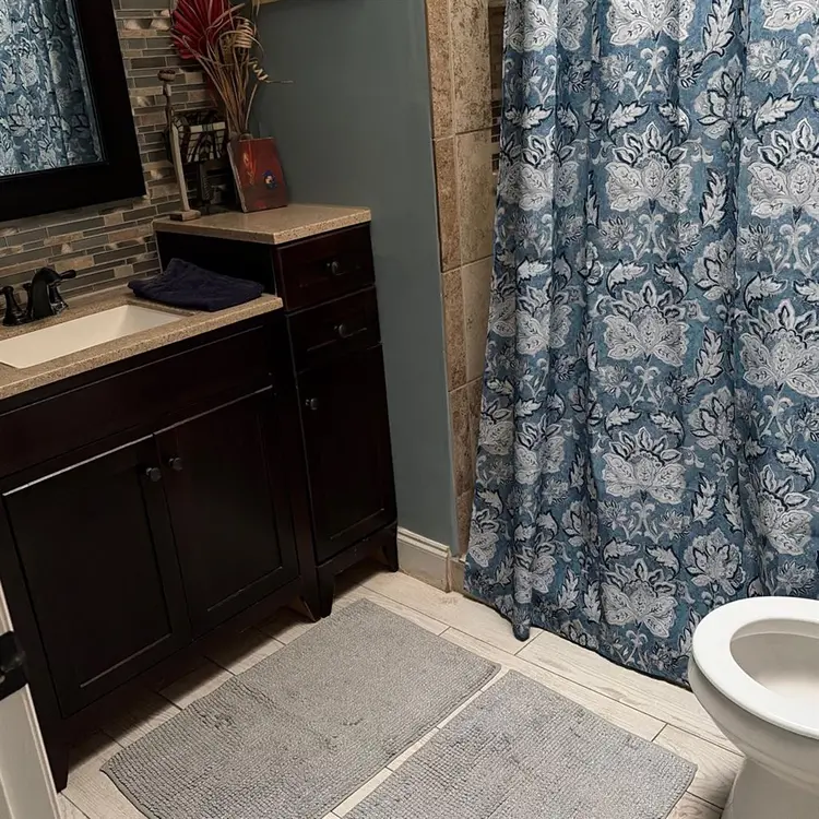 Bedroom with shared bathroom