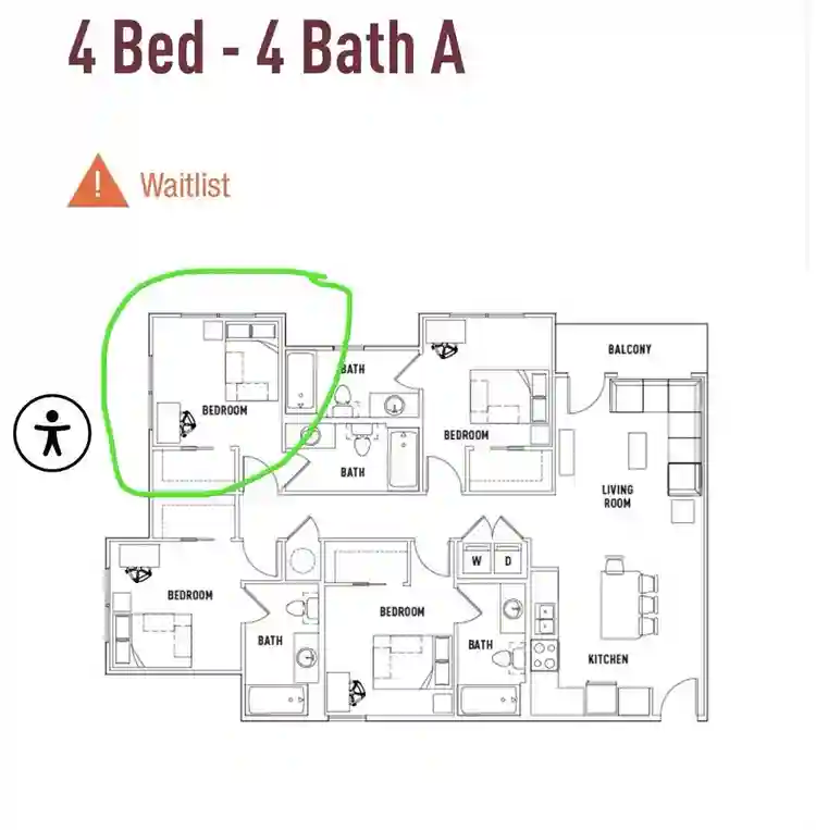601 Copeland 4x4A bedroom available