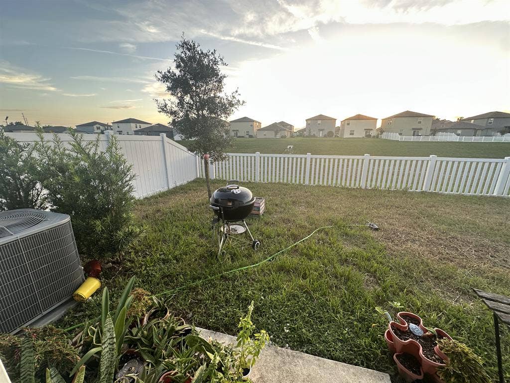 New house with fenced in back yard
