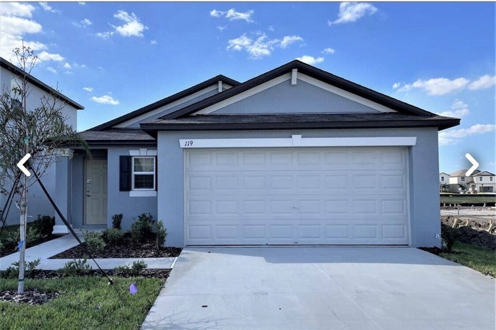 New house with fenced in back yard