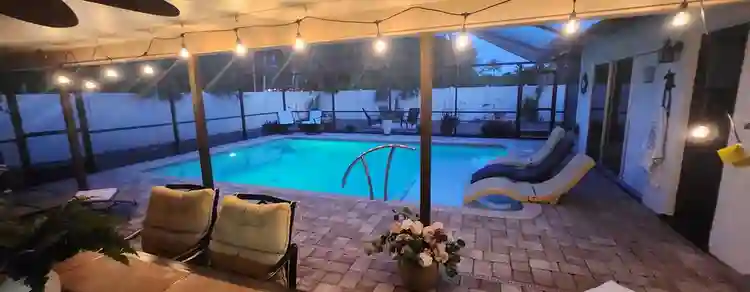 Room with Pool access and work area