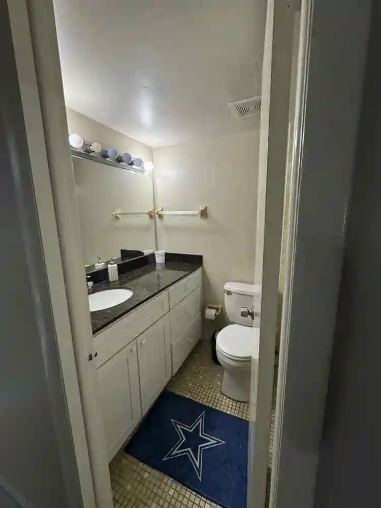 Room with bathroom