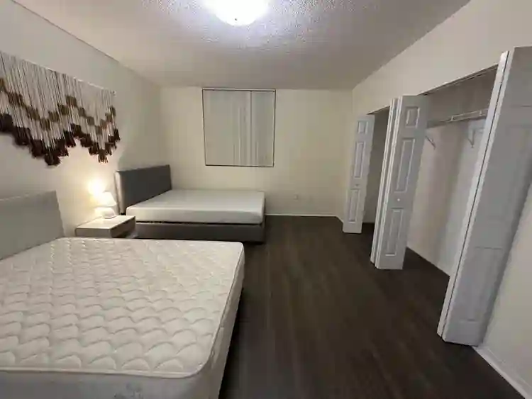 Shared bedroom with a male