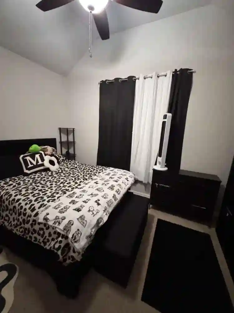 Room with shared bathroom.