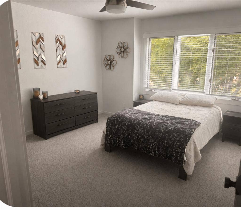 Large furnished bedroom