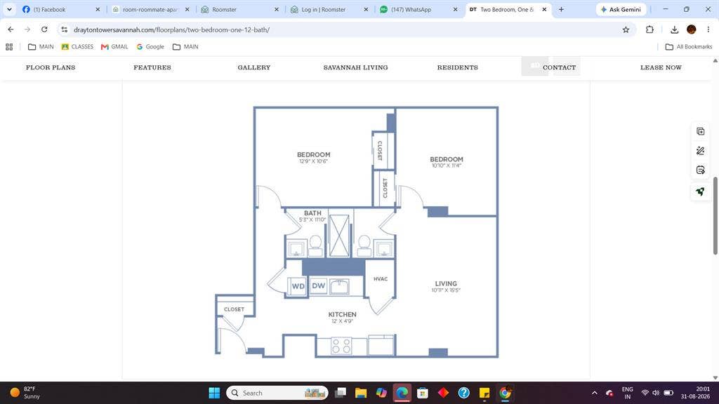 Sublease -3 month Downtown Room