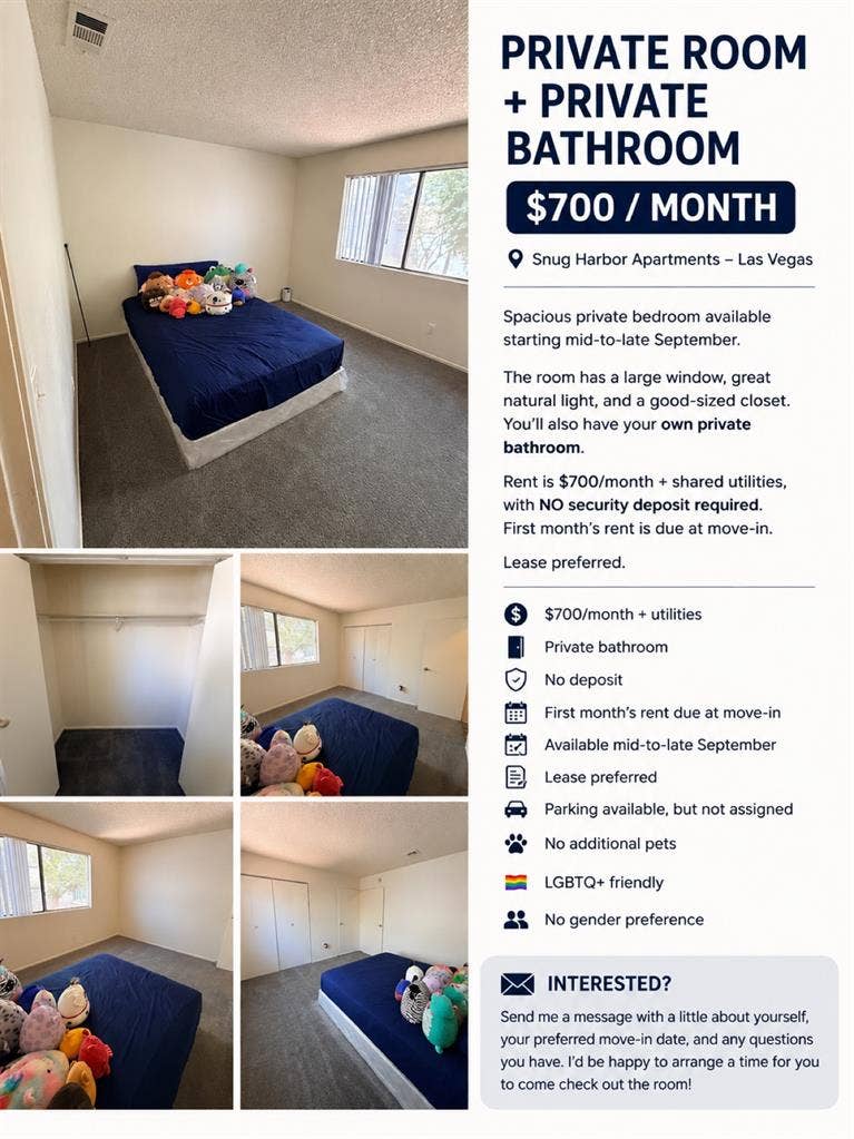 1 room available