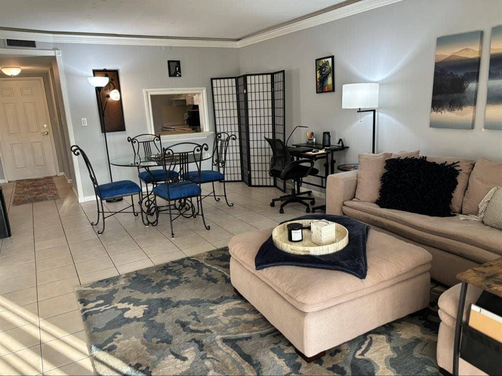 Furnished room with private bath