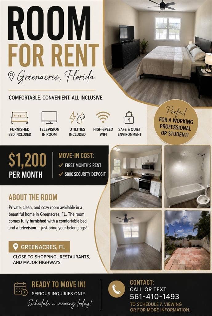 Looking for roommates Greenacres Fl