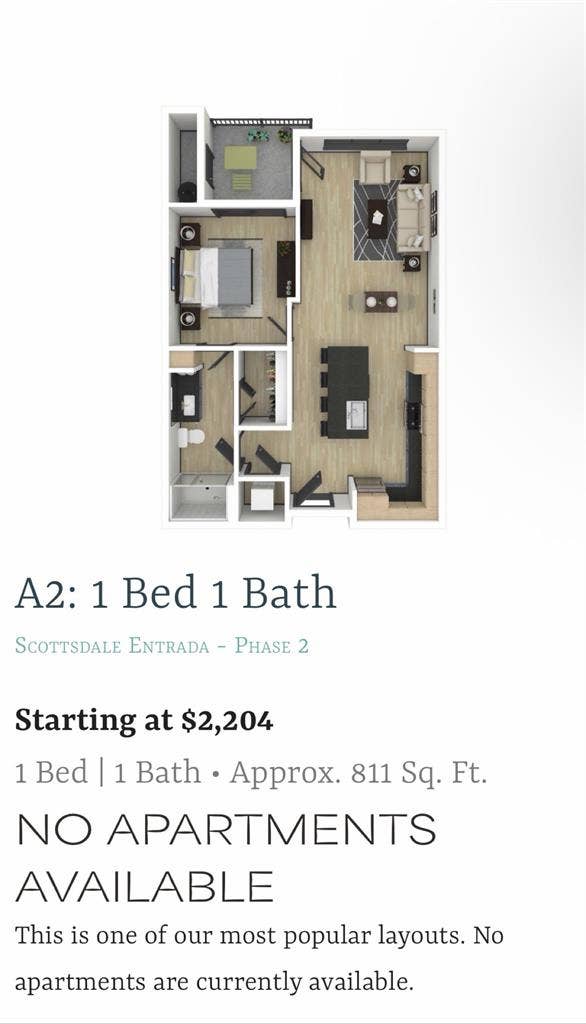 1 bedroom at Scottsdale Entrada