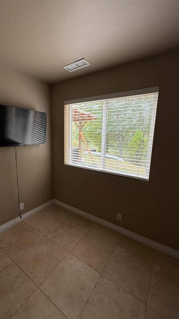 Bright room on a quiet street