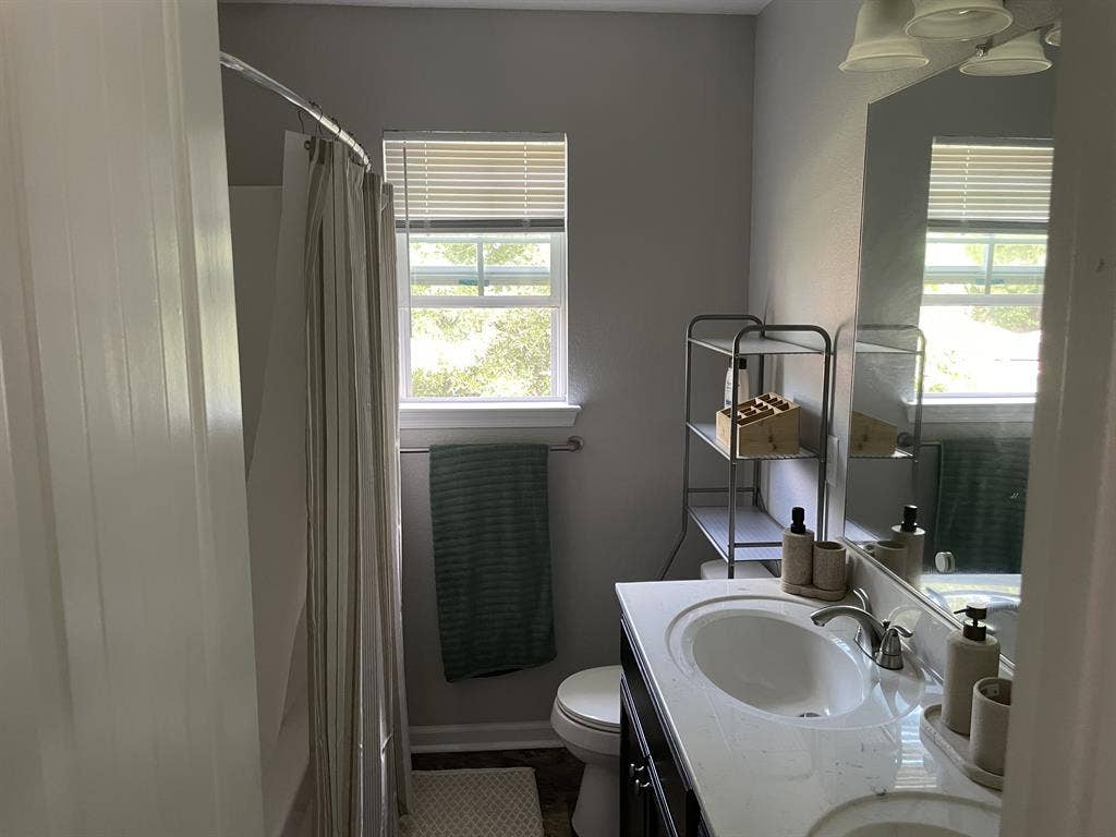 Private bedroom and bathroom