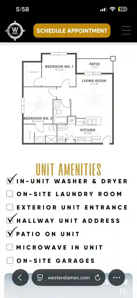 2 Bed / 2 Bath suite available now!