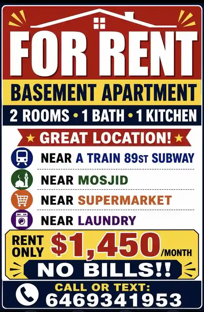 $1450! OZONE PARK NEAR A TRAIN