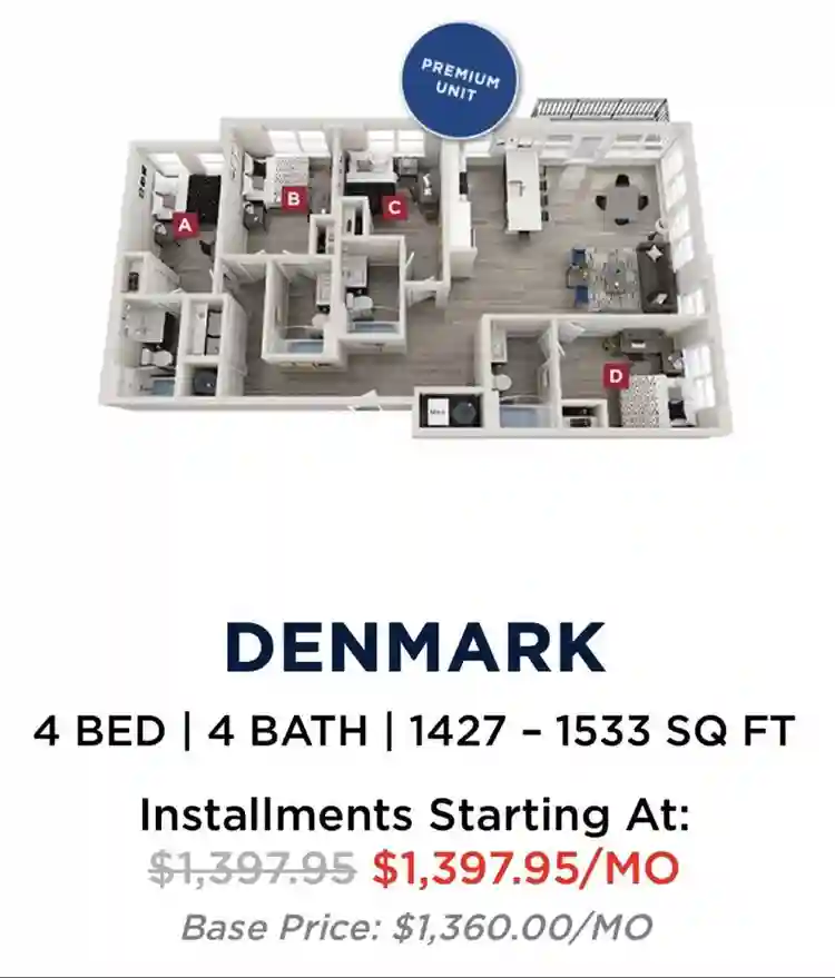 Sublease @ The Standard