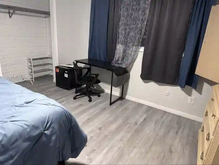 Clean, spacious room.
