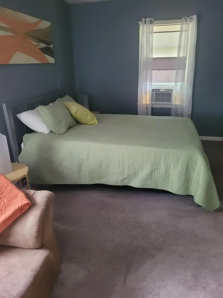 Spacious room with sitting area