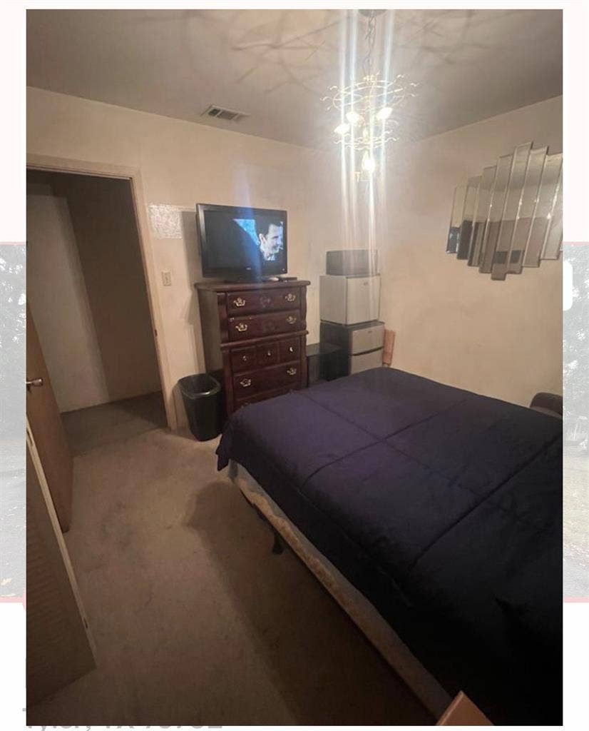 Lockable bedroom with shared bath