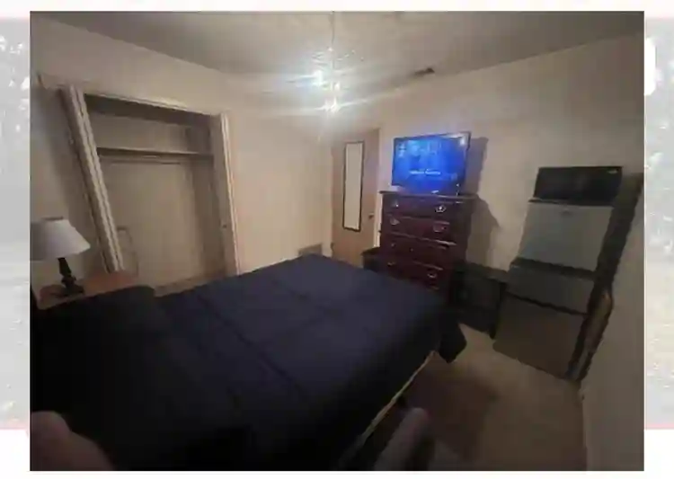 Lockable bedroom with shared bath
