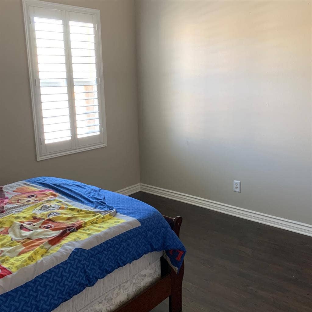 One downstairs bedroom with shared