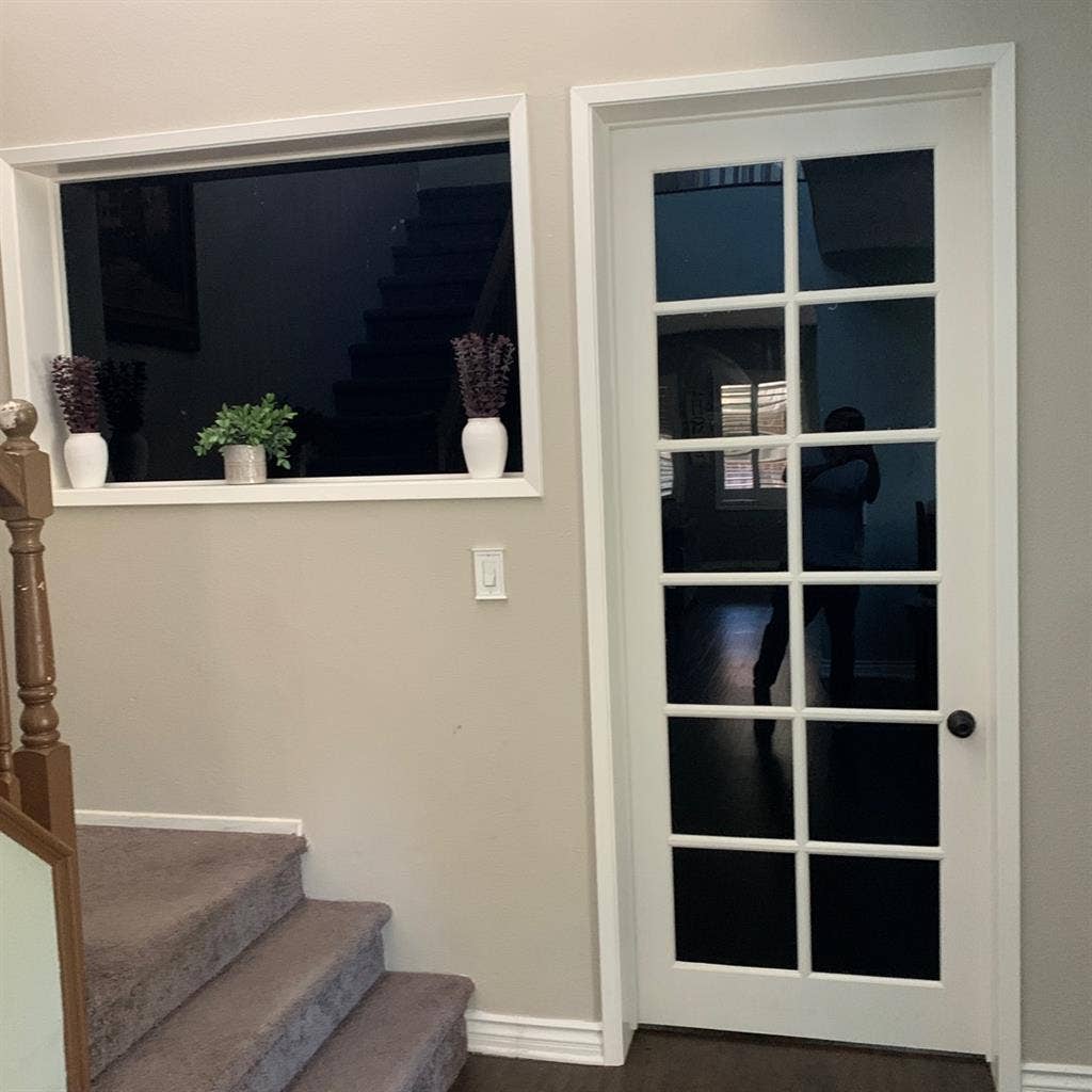 One downstairs bedroom with shared