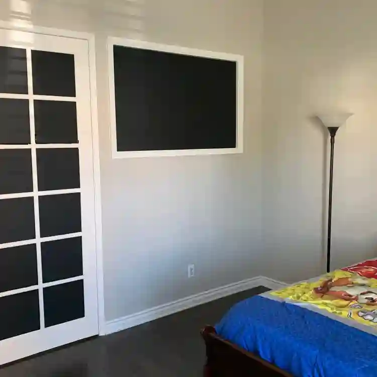One downstairs bedroom with shared