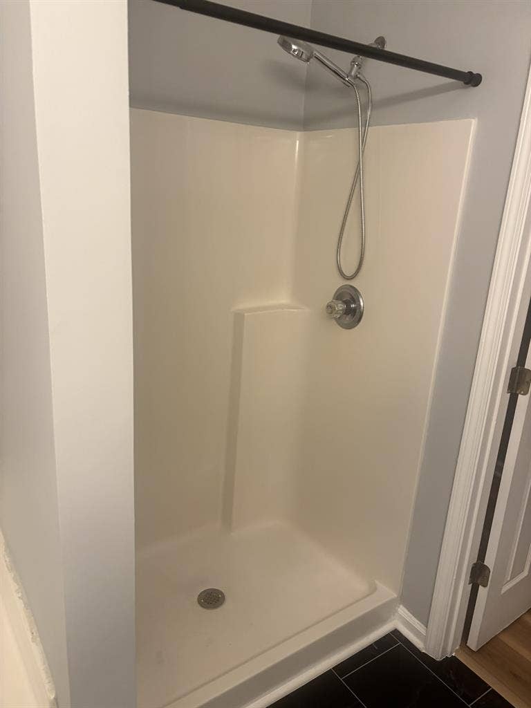 Master bed with private bathroom