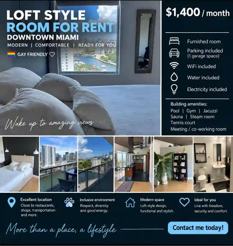 Nice room Dowtown Miami furnished