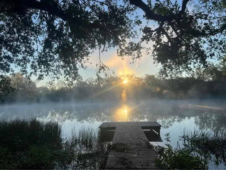 Chill camp vibes lake house