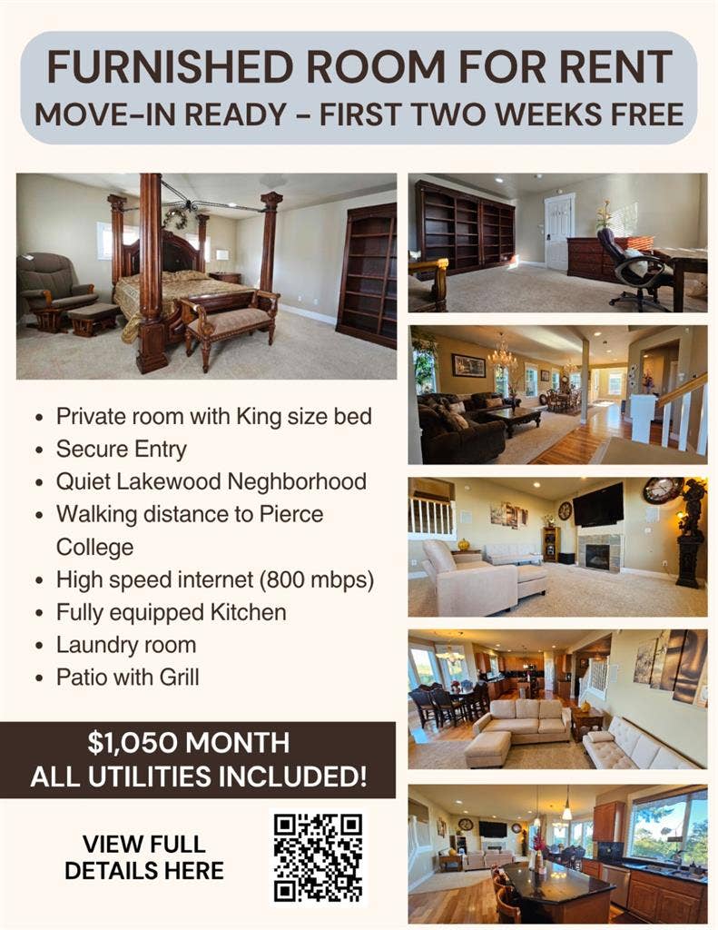 Tenant needed immediately