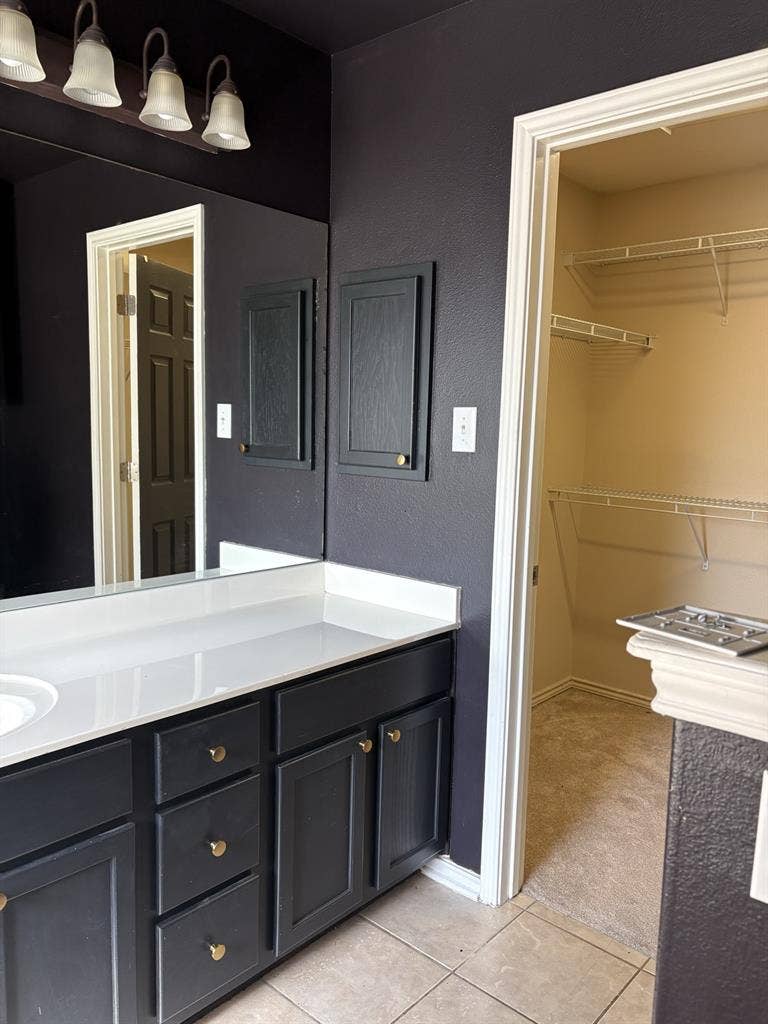 Bedroom with connecting bathroomm