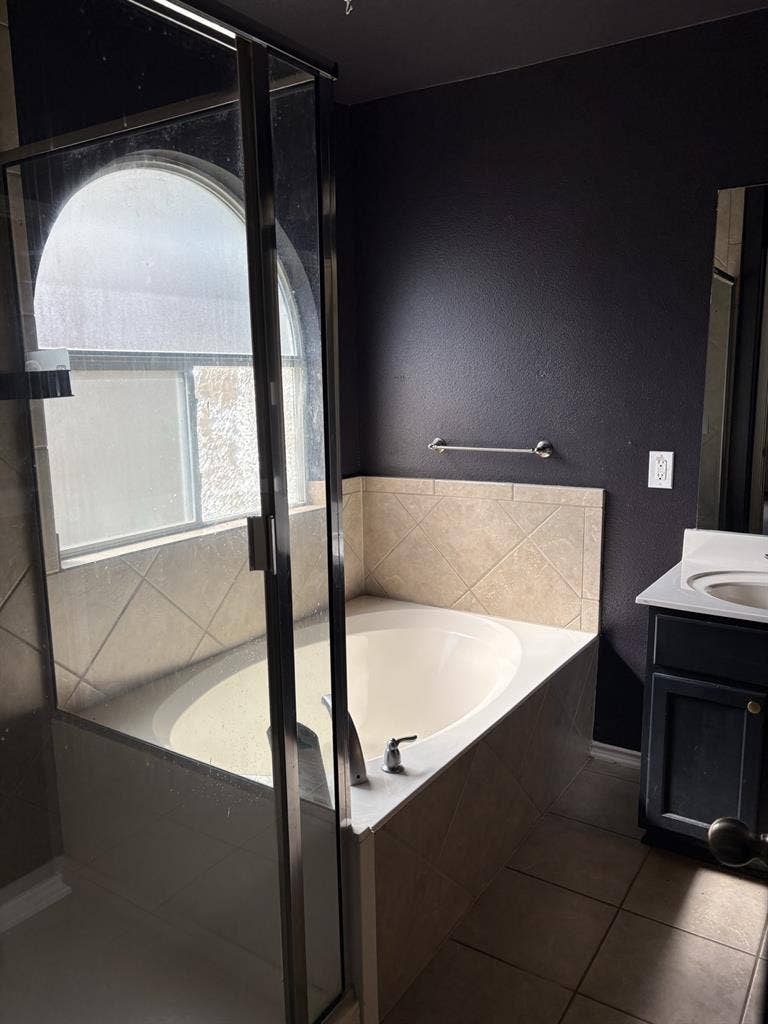 Bedroom with connecting bathroomm