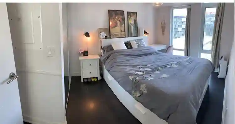 Furnished Master bed + ensuite bath