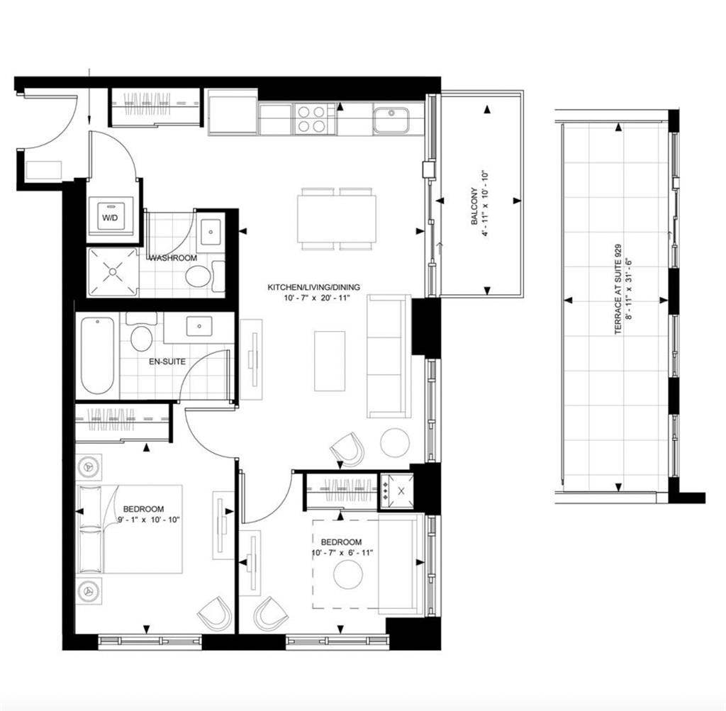 Furnished Master bed + ensuite bath