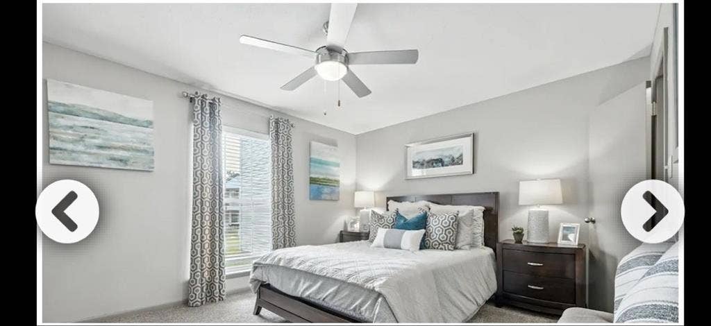 1 bedroom with walk-in closet