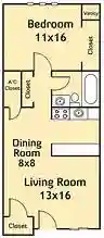 Sublease available for a true 1x1
