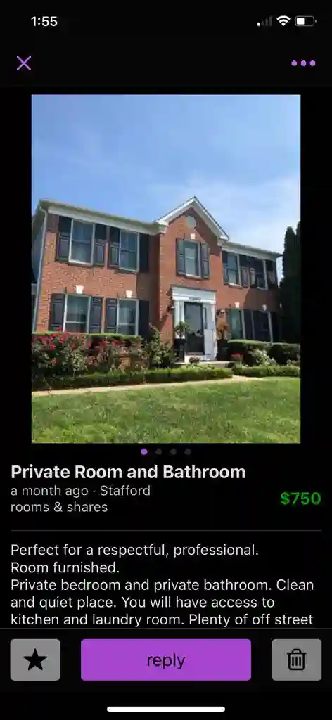 Stafford Room for rent