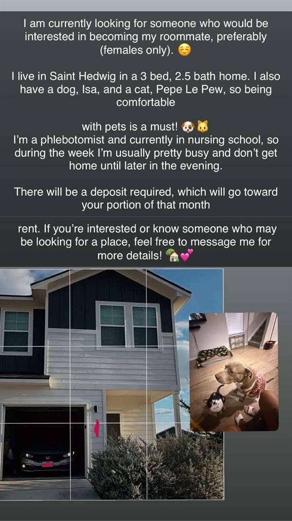 Looking for a female roommate.