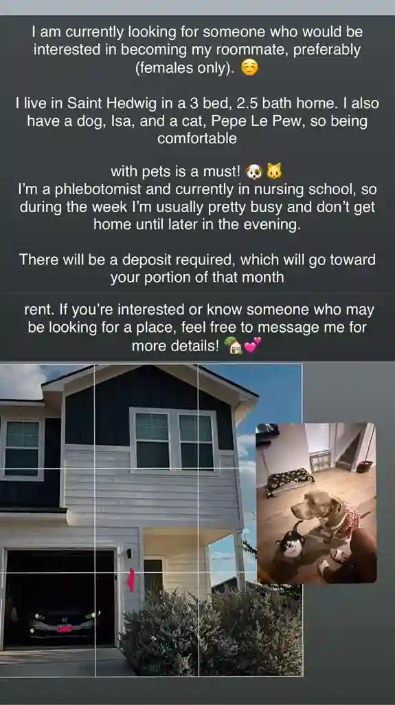 Looking for a female roommate.