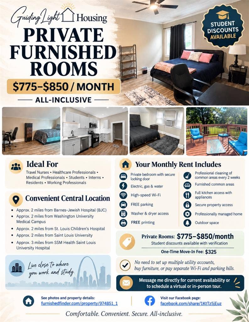 Private Room in CWE Students/nurse