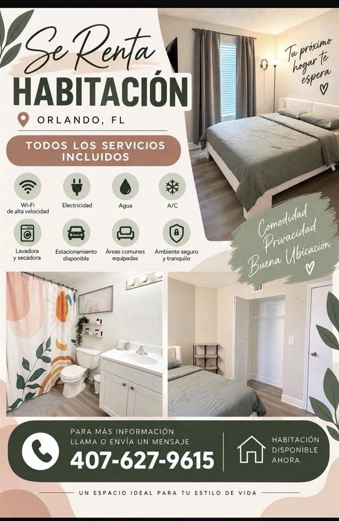 Habitación en renta – Orlando