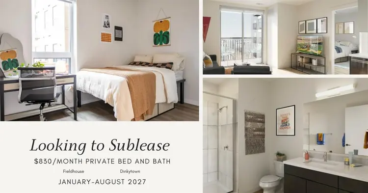 Looking for Sublease Jan - Aug 2027
