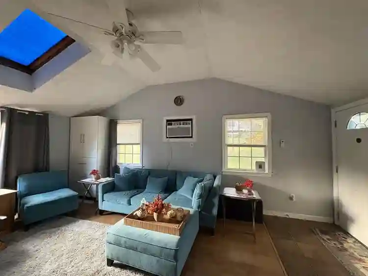 Master bedroom in peaceful home