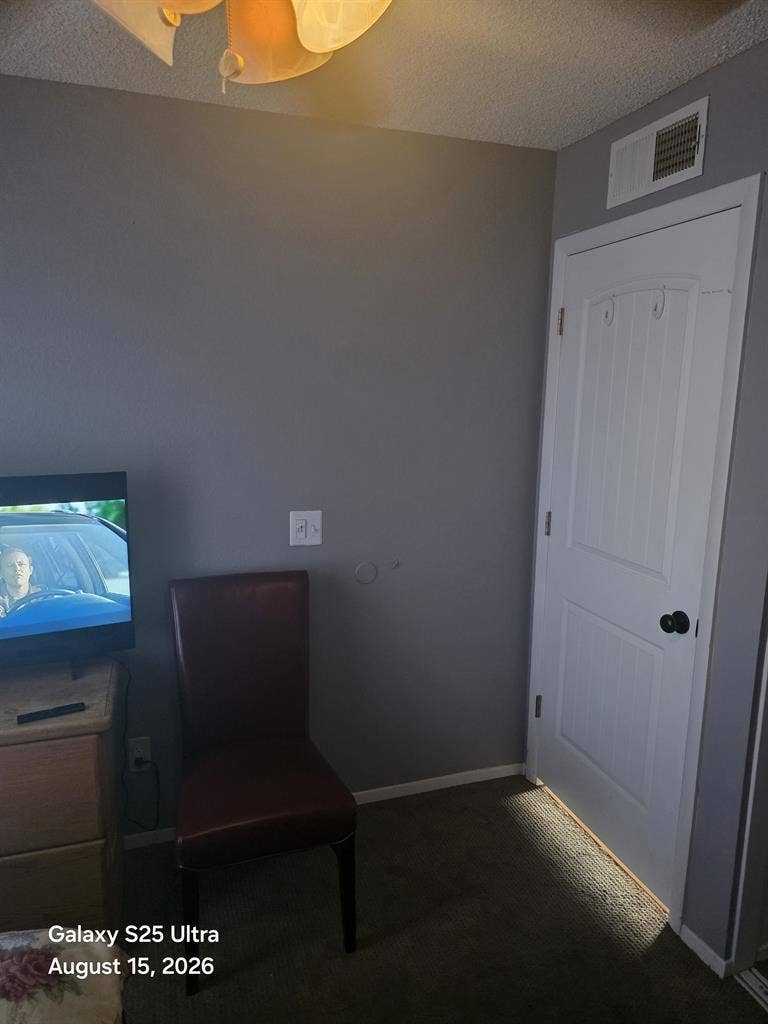 A furnished room.