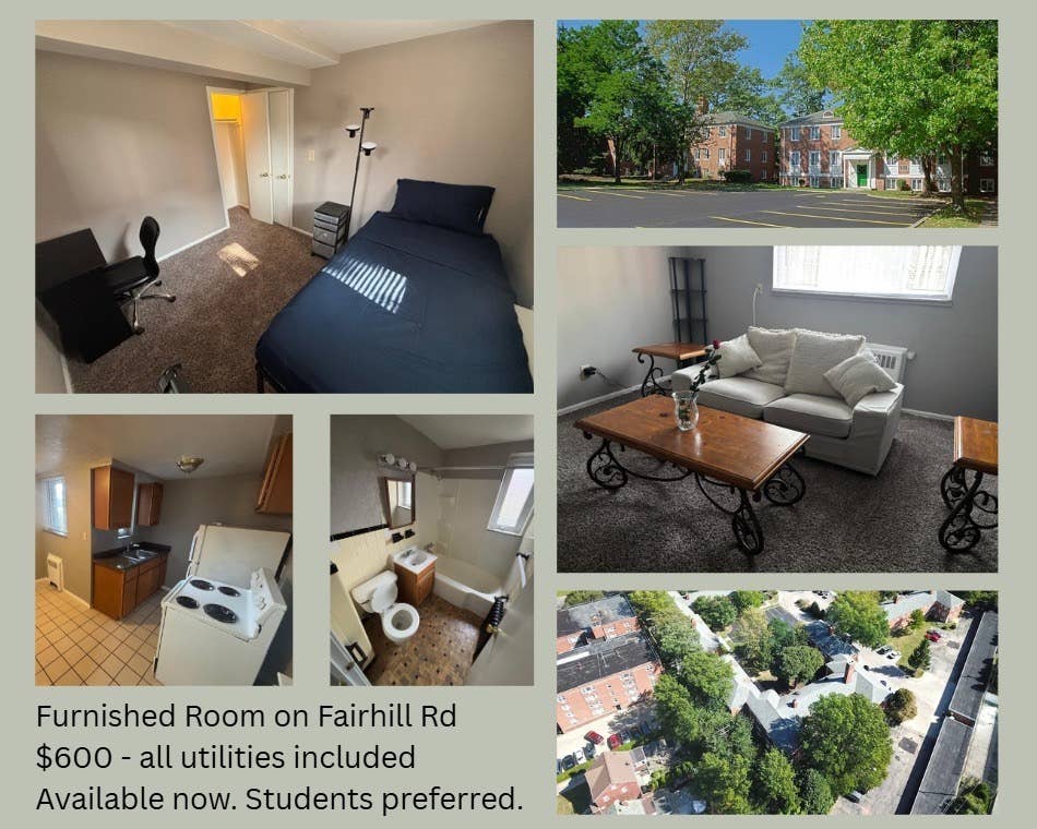 Room on Fairhill Rd for one female.