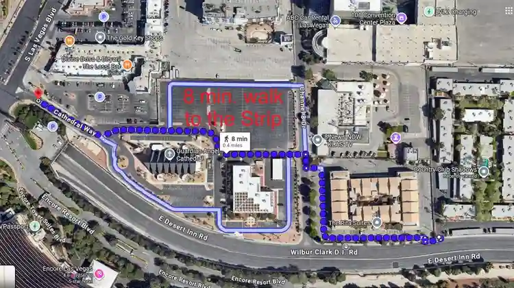 2-bed 1-bath - 7 min walk to Strip
